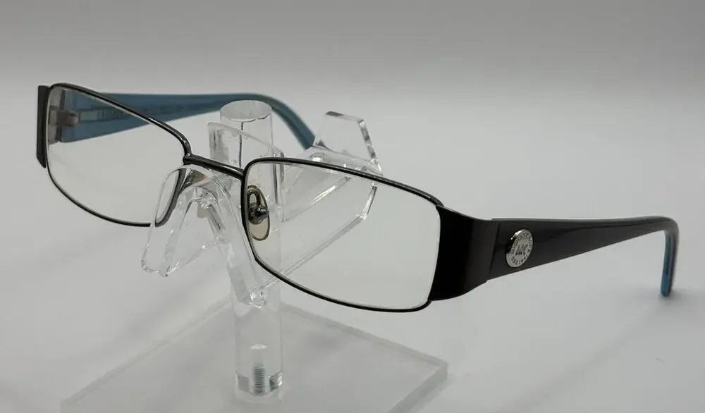 Michael Kors M2437 Women's Eyeglasses Blue Black Rectangle Metal Frame